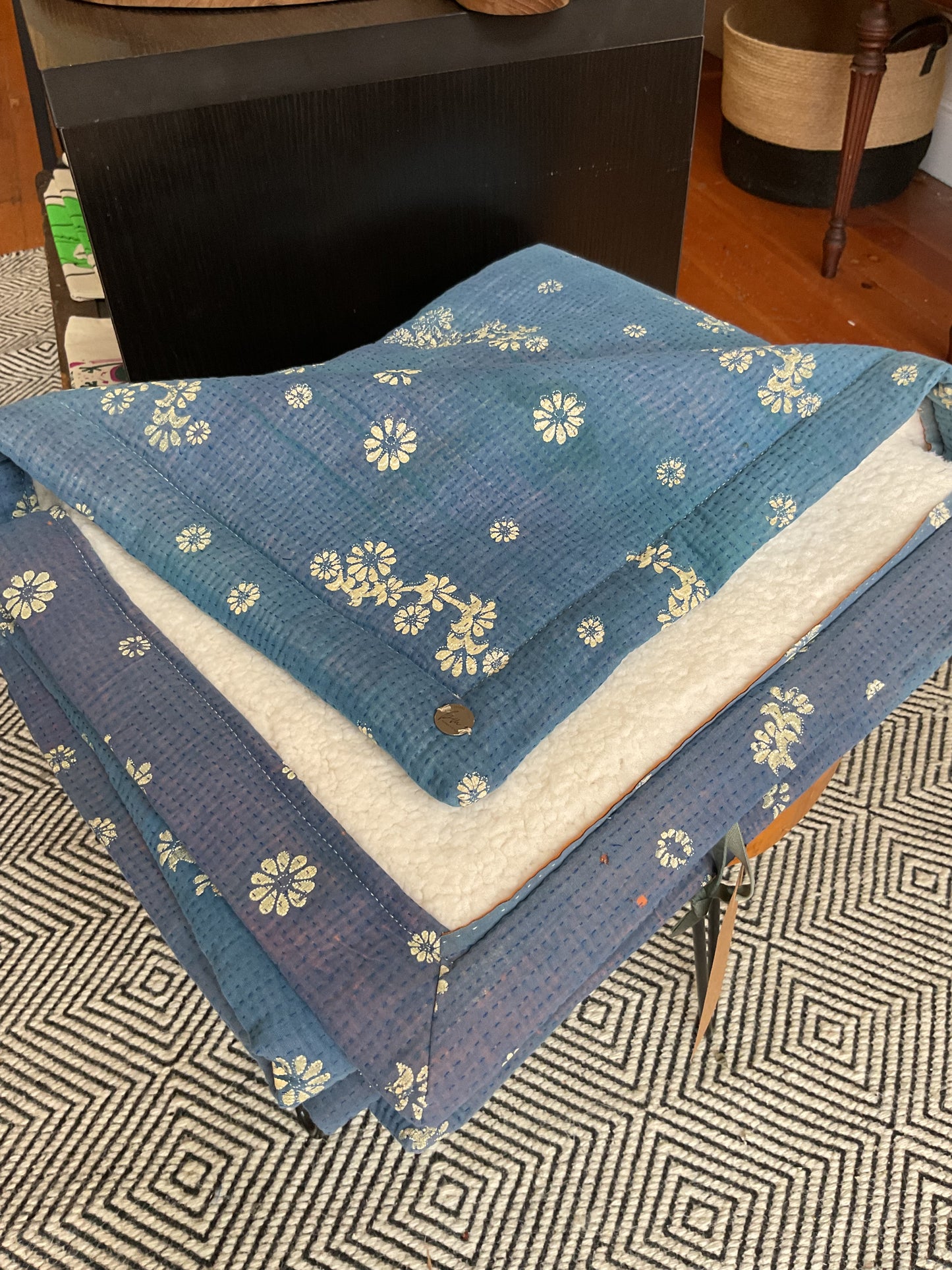 Kantha/Sherpa Throw