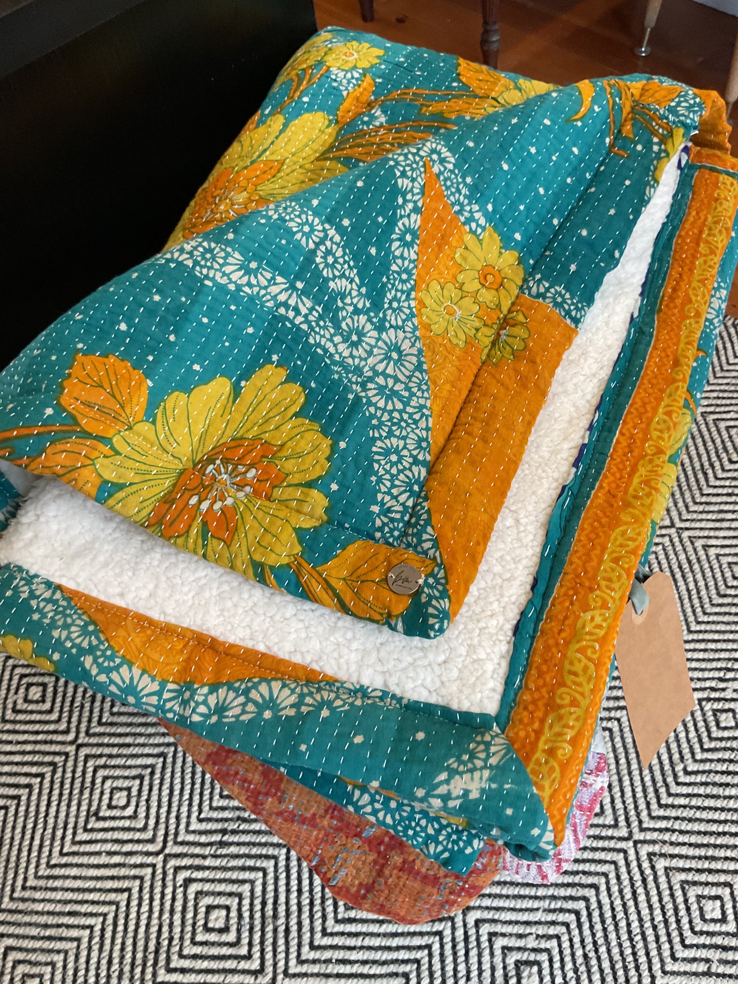 Kantha/Sherpa Throw