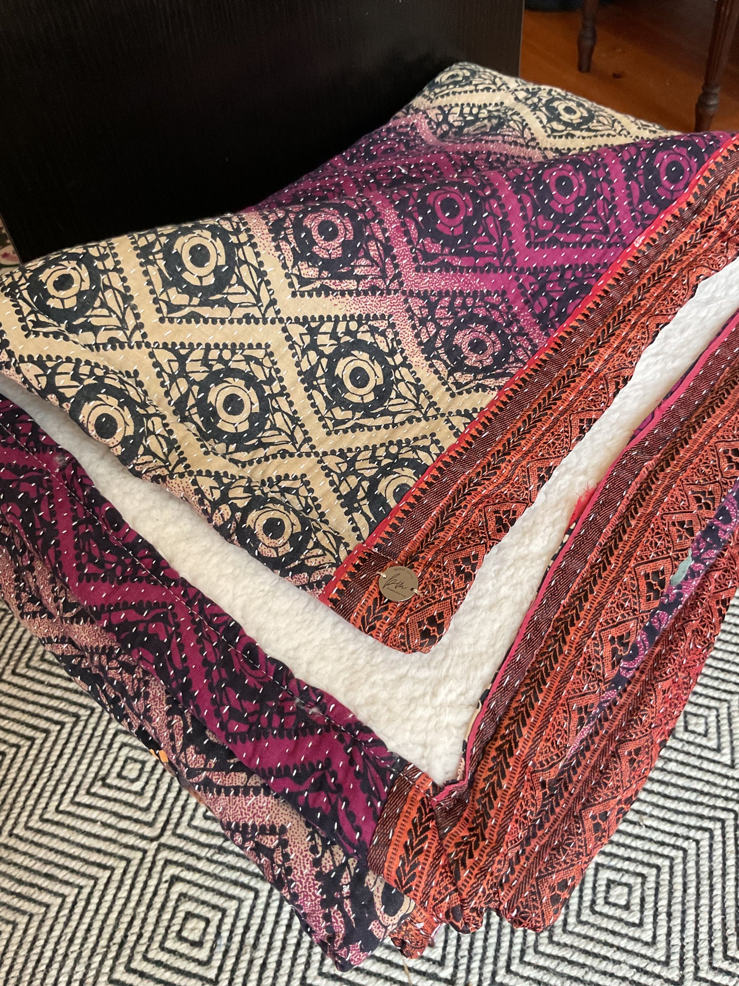 Kantha/Sherpa Throw