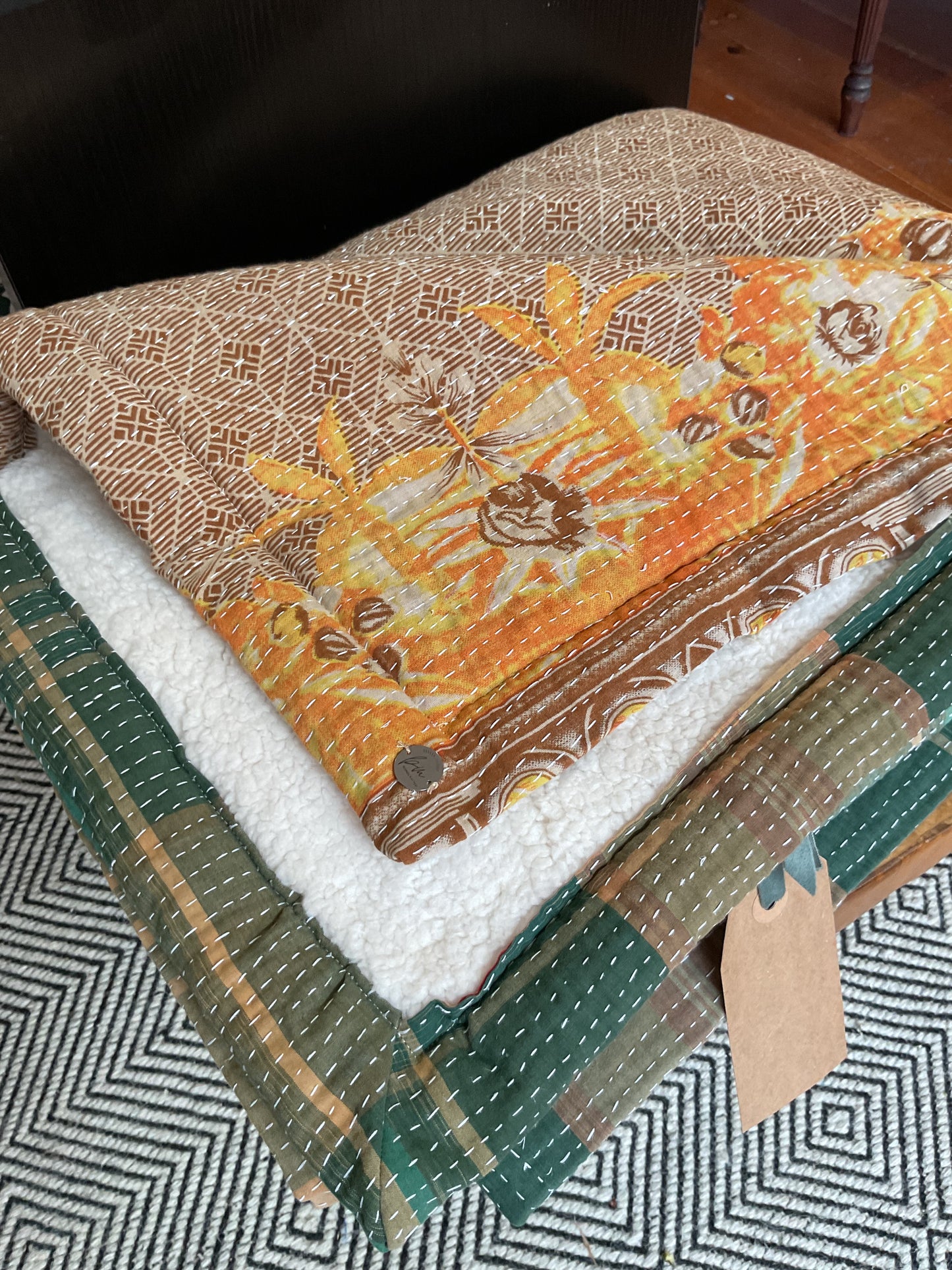 Kantha/Sherpa Throw